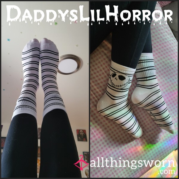 Striped Jack Skellington Socks 2 Day Wear