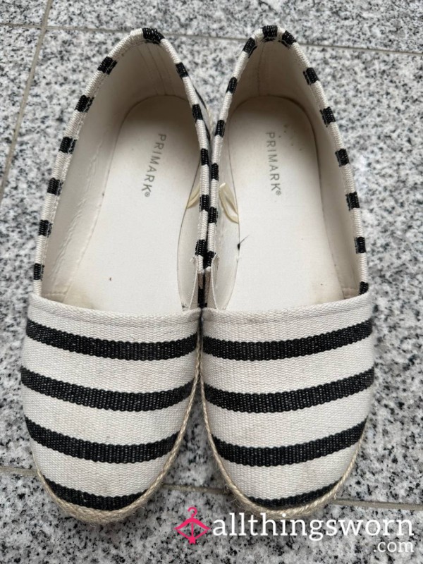 Striped Slingback Flats – Worn For You With Scent & Extras