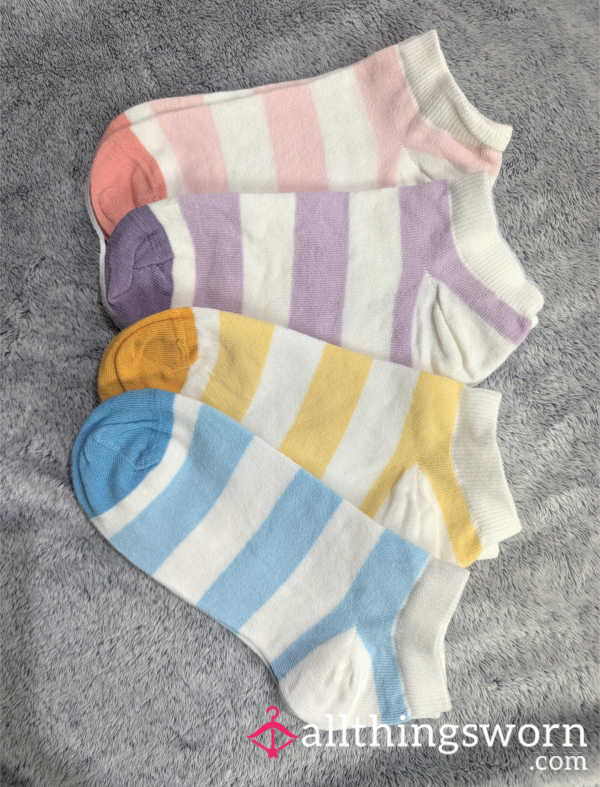 Striped Socks💜💛🩷🩵