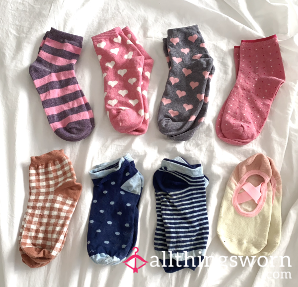 Striped Socks Plaid Socks Heart-pattern Socks Polka Dot Socks Ballet-style Socks