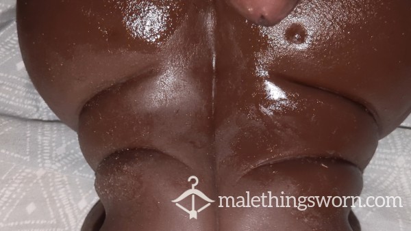 Stroking And C*ming On This Fat A** Black Flesh Doll!
