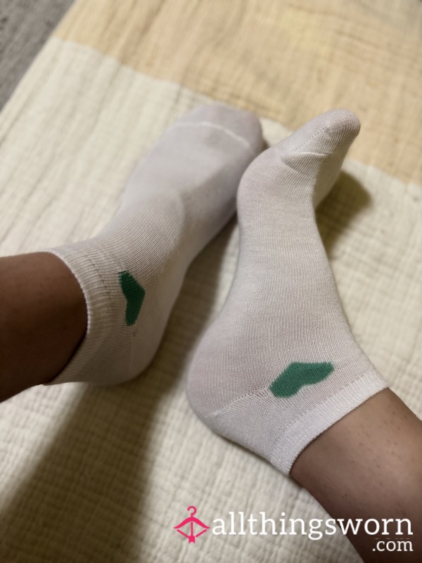 Well Worn White Cotton Socks 💖