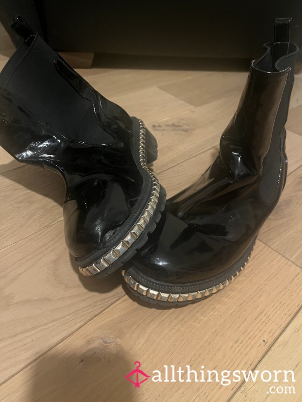 Studies Wellies, Very Worn And Scuffed. Will Make A Great Wank Cup…😏