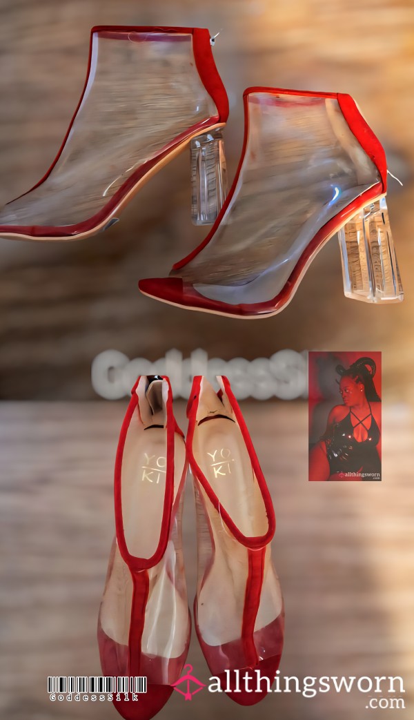Well Used Stunning Transparent Ankle Boots