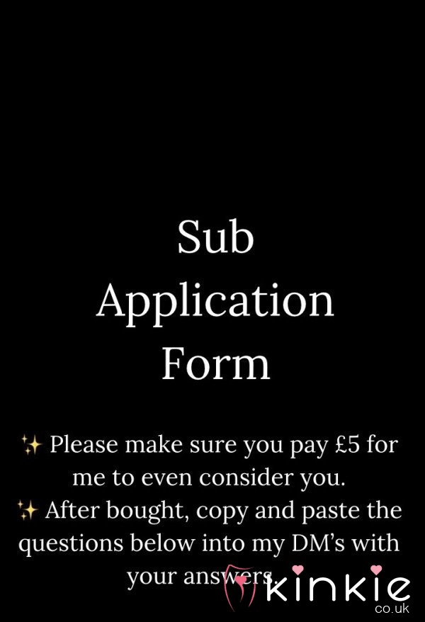 ✨ Sub Application Form ✨