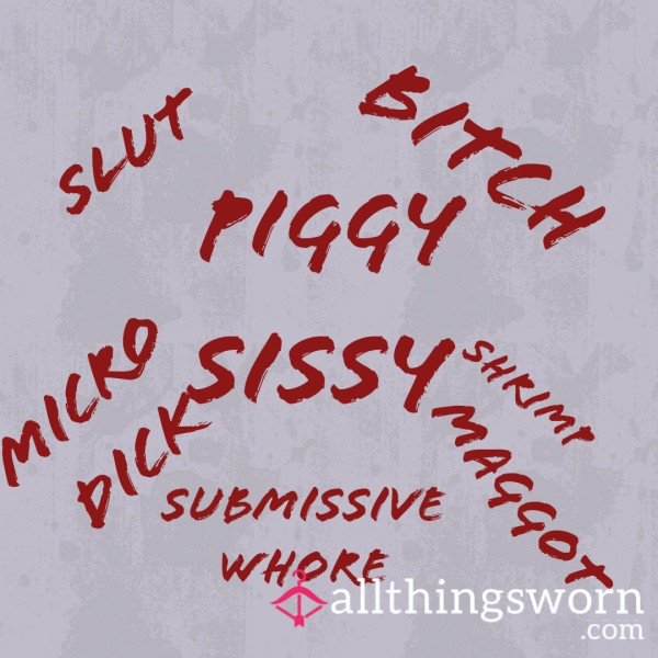 Submissive Body Writing Lottery