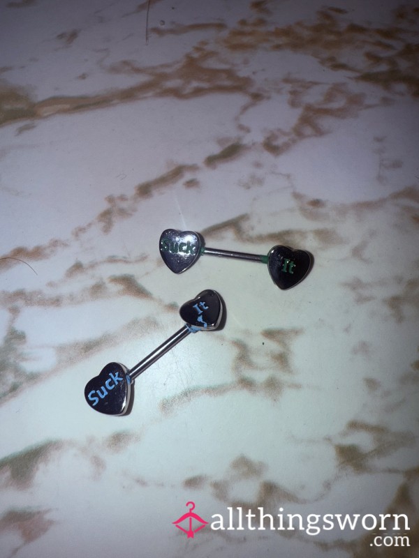 “Suck It” Nipple Barbells