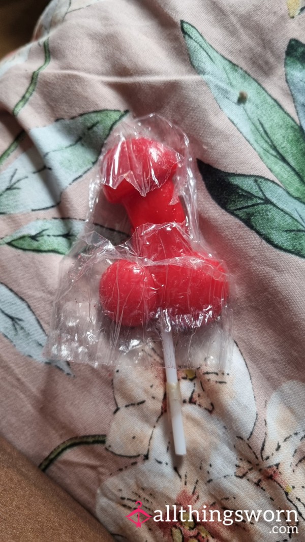 "Suck Me Sweet – Red D🍭ck Lollipop With My Touch 💋"