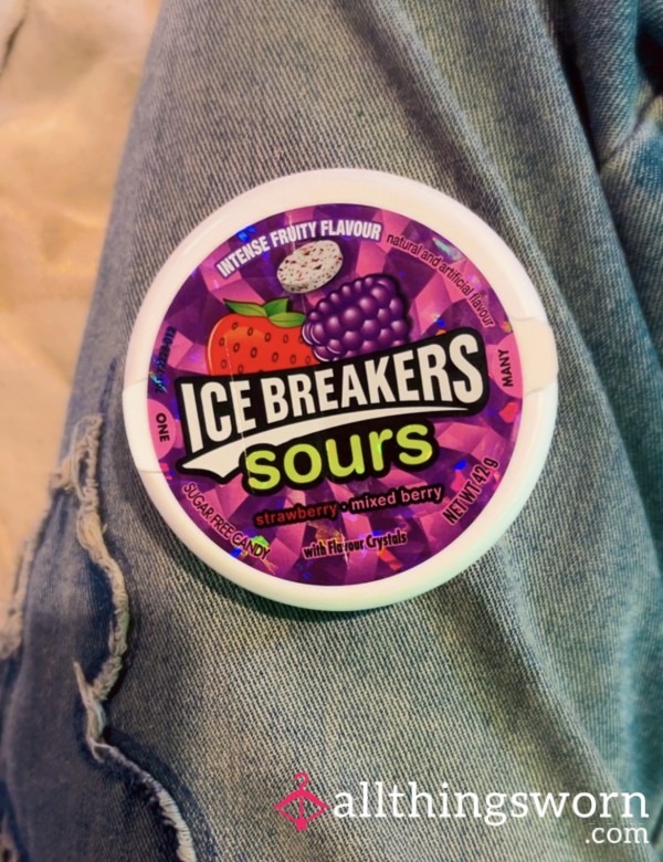 Sucked On Ice Breakers Sour Sweets 😝💦