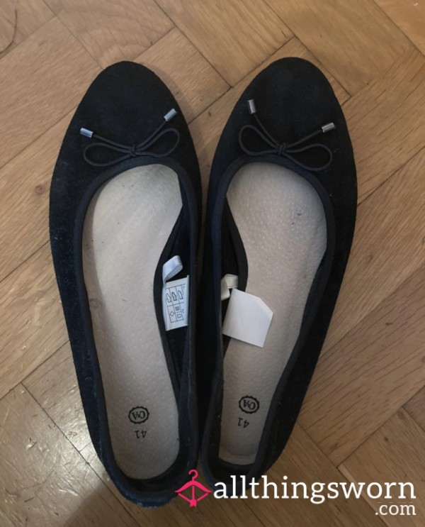 Black Cabin Crew Flats