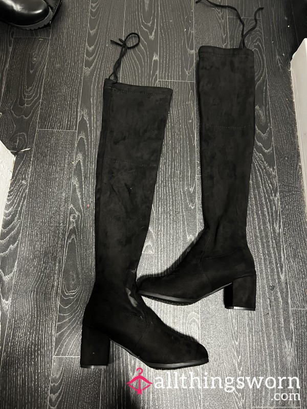 Suede Thigh High Boots
