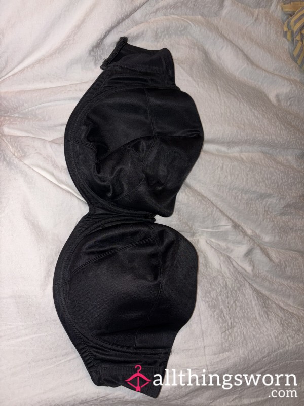 Sultry Black Strapless 38G Bra – Worn & Scented By Busty Beth 😈