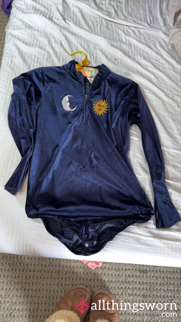Sun Moon Velvet Long Sleeve Jumpsuit
