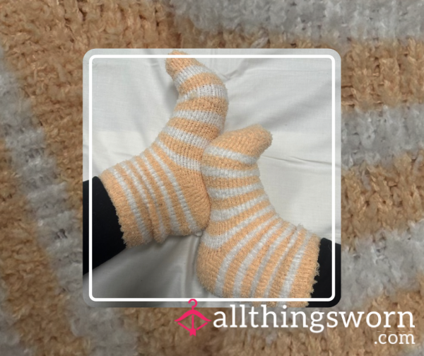 Fuzzy Heat ⋆ 48 Hour Worn Striped Socks