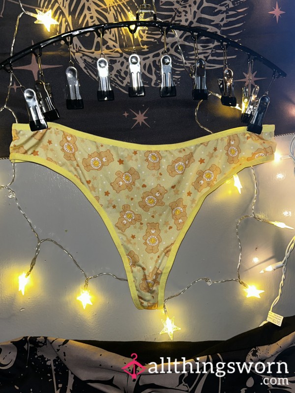💛 Sunshine Bear Yellow Thong 💛