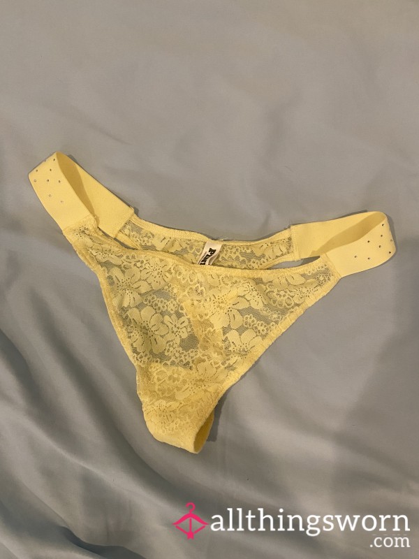 Sunshine Yellow Lace Thong