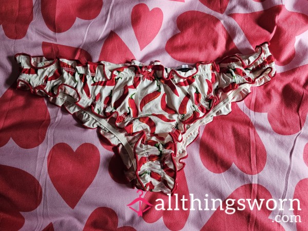 Super Cute Frilly Cotton Pants - Chilli CREAM