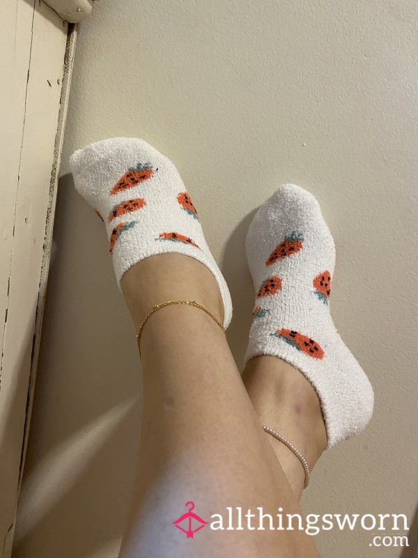 Super Cute Fuzzy Strawberry Socks