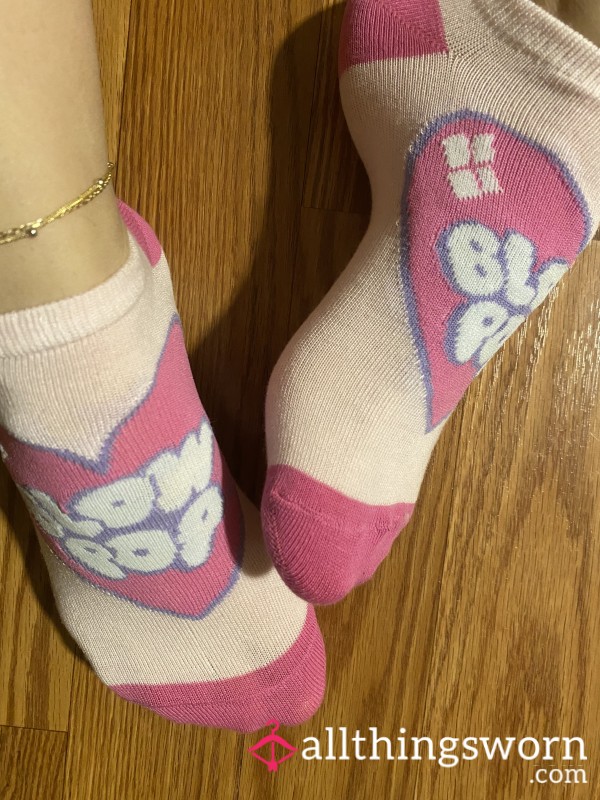 Super Cute Light Pink Blow Pop Ankle Socks- Ready To Wear 48 Hours- FREE SHIPPING