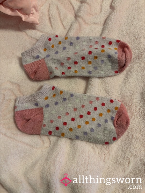 Super Cute Pink Polka Dot Socks!!