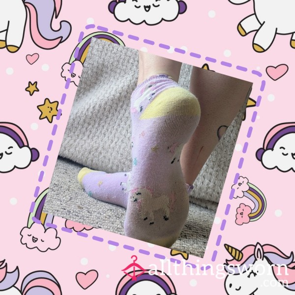 Super Cute Unicorn Socks/ Well Worn / Stained & Scrumptious