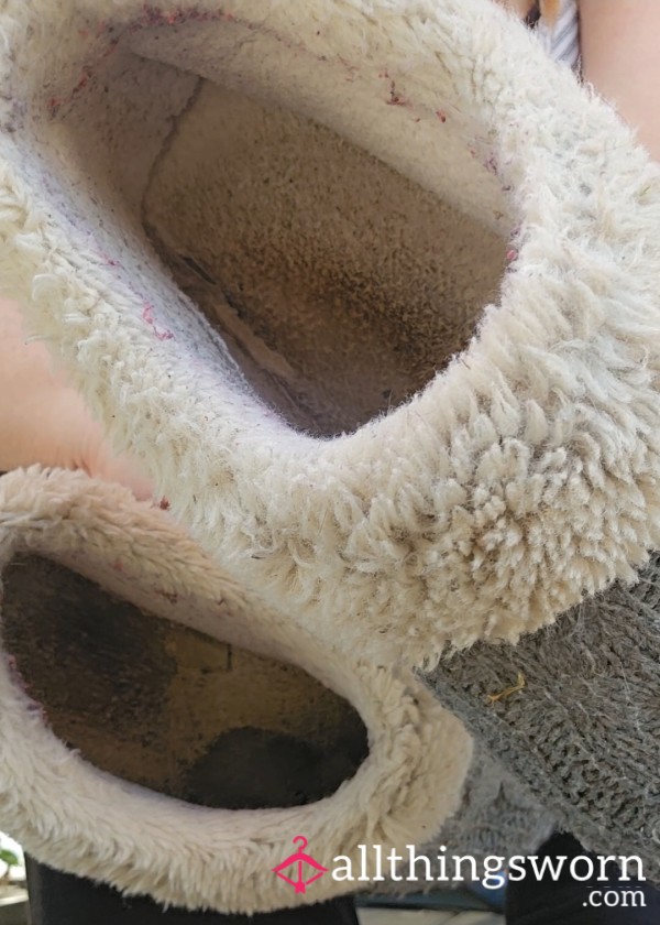 Super Dirty, Worn Out Fuzzy Slippers