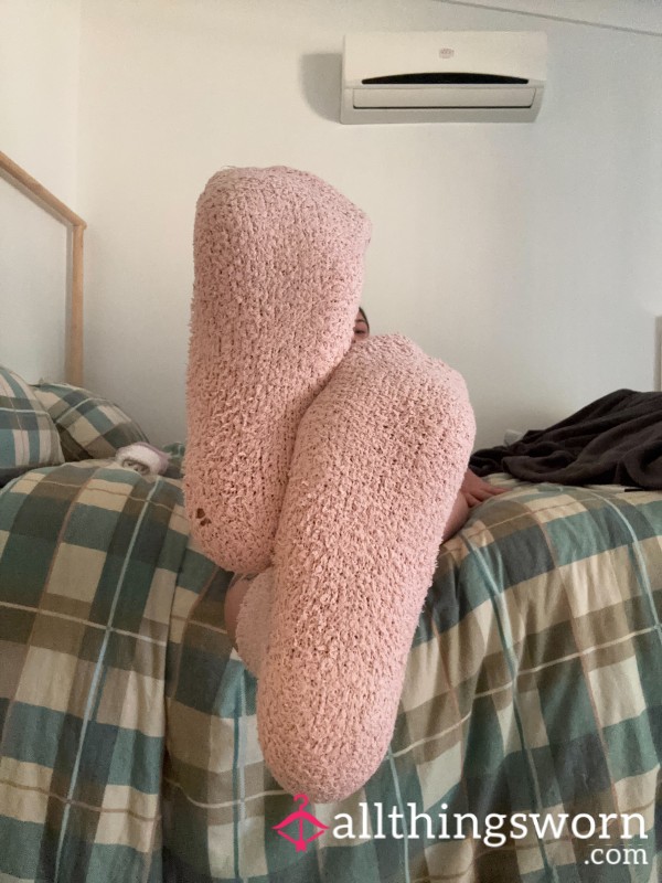 Super Fluffy Pink Marshmallow Socks - Ready To Wear