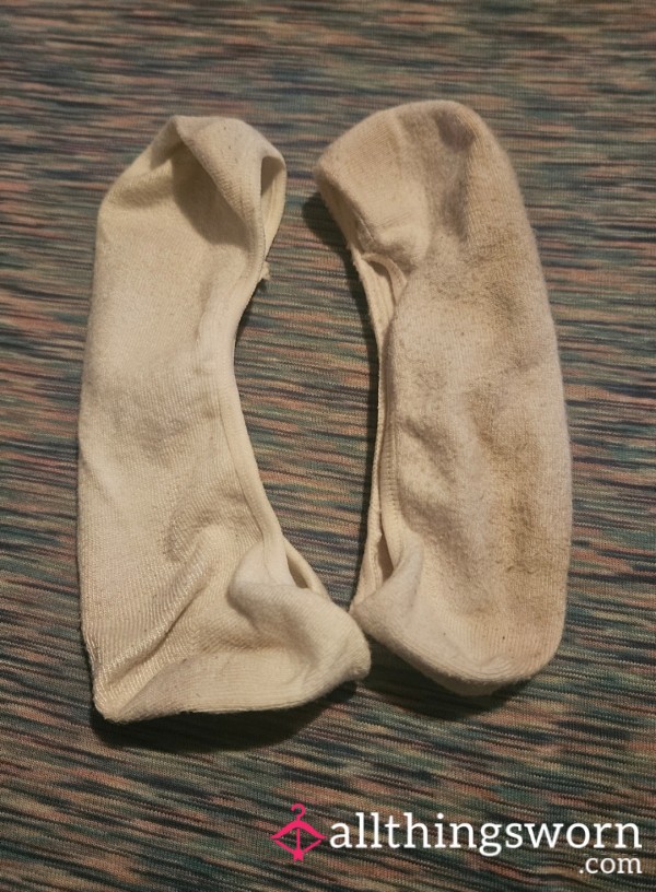 Super Low Cut No Show White Socks