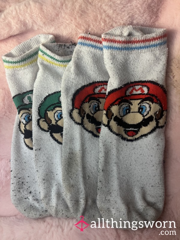 💚♥️ Super Mario & Luigi Ankle Socks Bundle With 3 Min Video & Proof Of Wear Pics ♡ £3 UK P&P