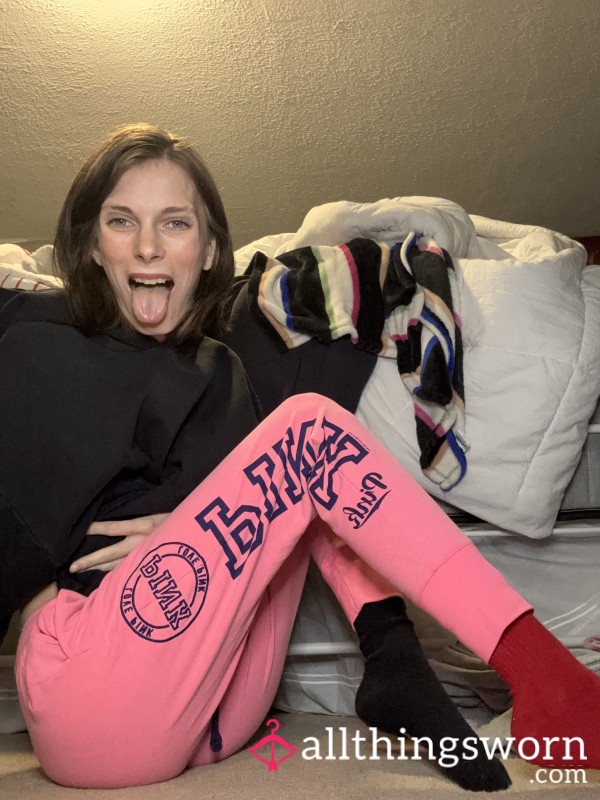 Super Old, Velvet Feel, Victoria Secret PINK Slim Joggers, Faded Pink