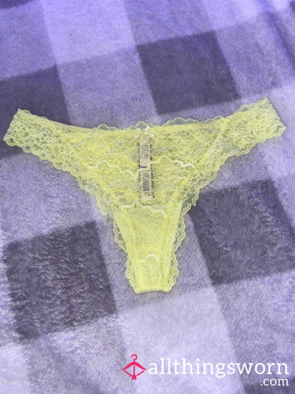 Super S**y Yellow Lace Thong