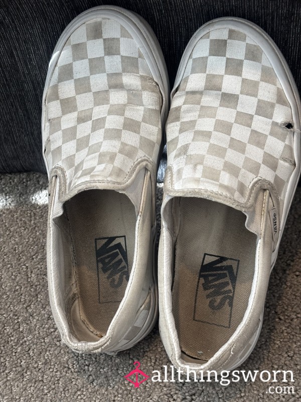 Super Smell White Vans Size 7