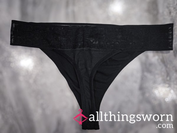 Super Soft Black Thong