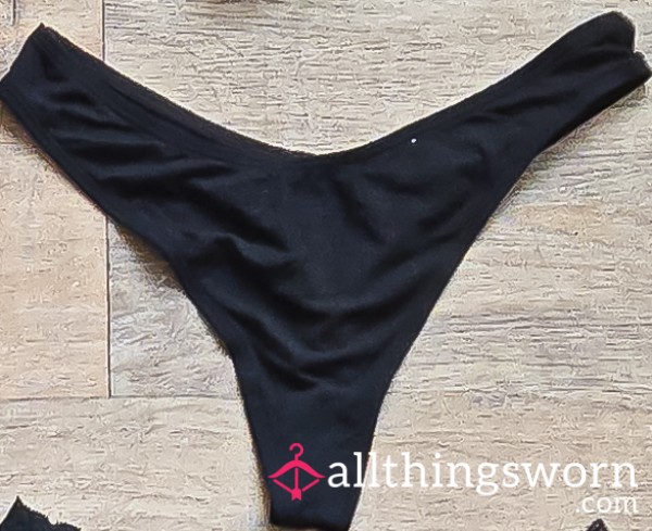 Super Soft Black Thong