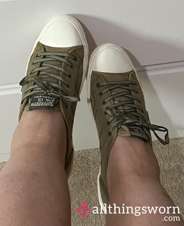 Barefoot In My Superdry Low Tops 😝 Worn Down, Sweat-Soaked & Ready To Be Yours