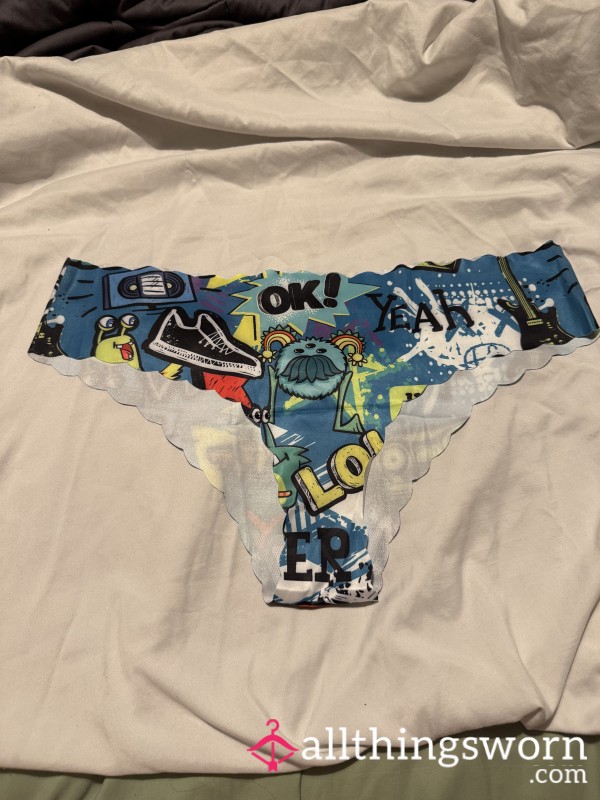 Superhero Cartoon Panties (Blue OK!)