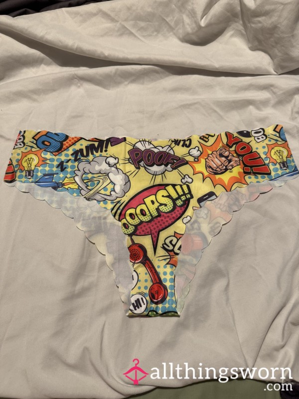 Superhero Cartoon Panties (Yellow)