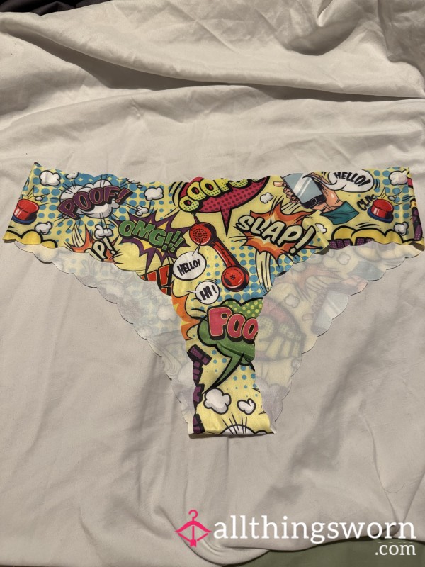 Superhero Cartoon Panties (Yellow)