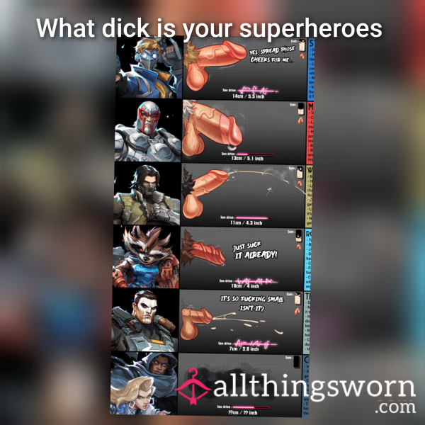 🍆 Superhero D*ck Rating 🦸‍♂️😈