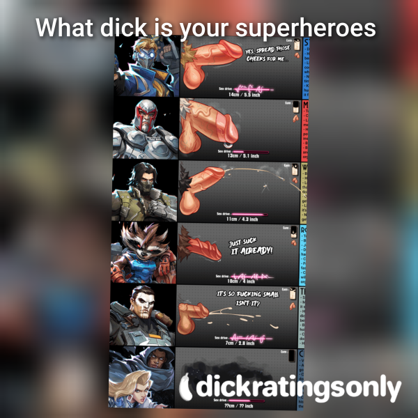 🍆 Superhero D*ck Rating 🦸‍♂️😈