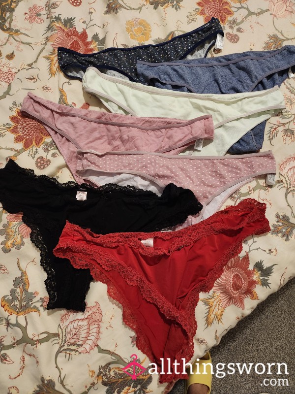 Surprise Panties 1 Day Wear ..psst The Red & Black Ones Are Boux Avenue ❤️ Worn To Gym Or 12hr Shifts Daily.. Sometimes Both!