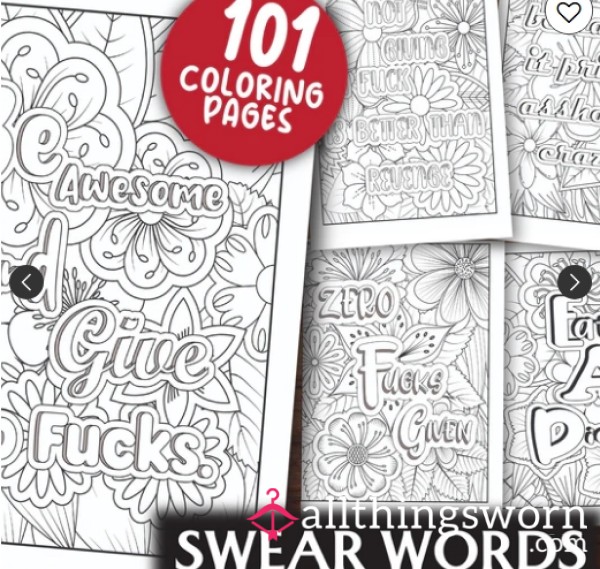 Swear Words Coloring Sheet Set