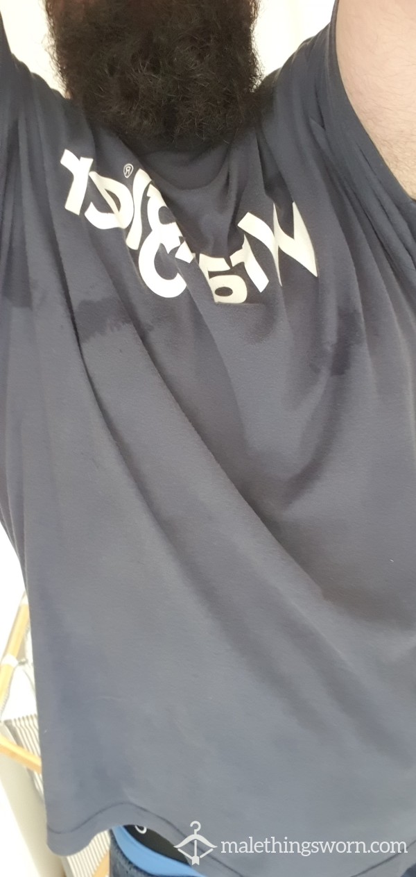 Sweat Drenched Wrangler Tshirt After Mowing