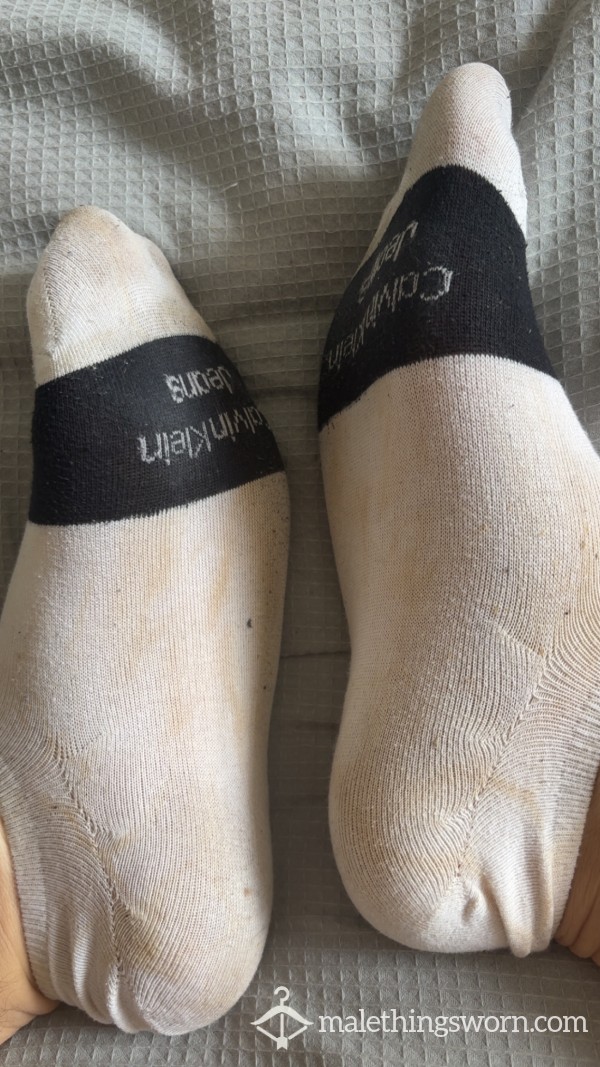 Sweat Stained Calvin Klein Ankle Socks