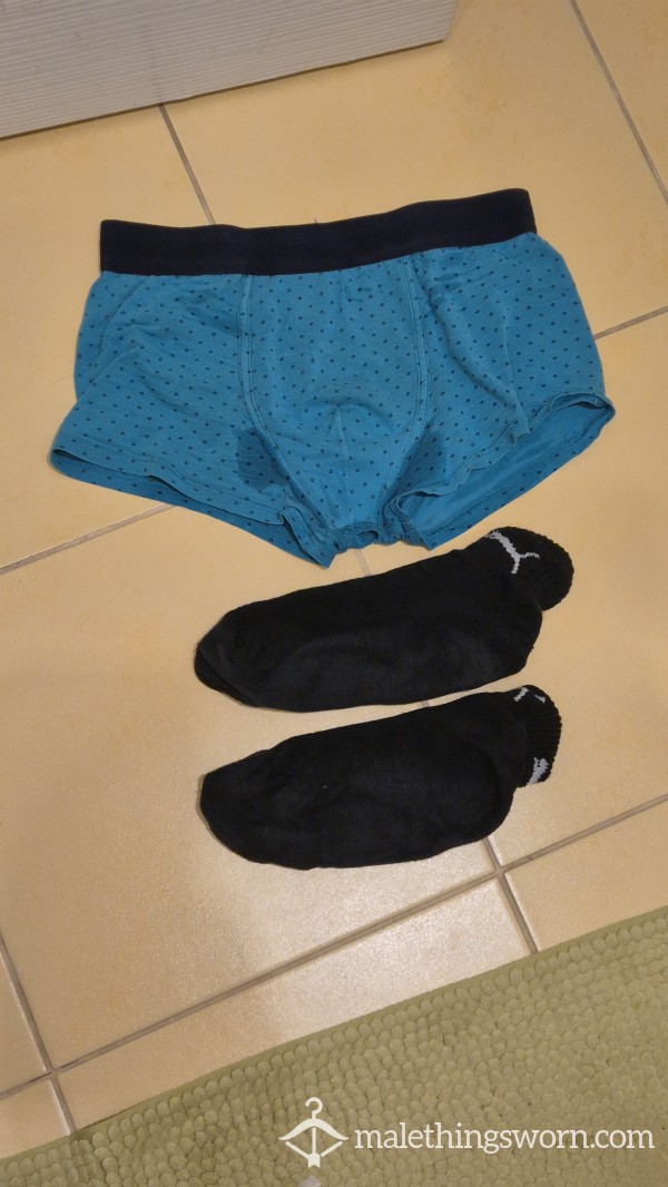Sweated Through Boxer Briefs And Socks