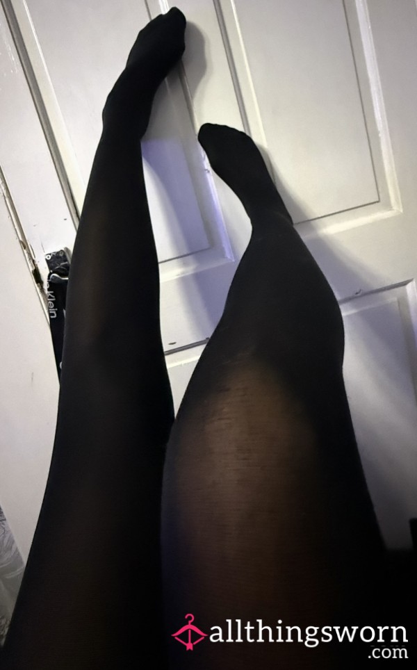 Sweaty All Day Work Tights – Black, Well Worn & Full Of My Scent