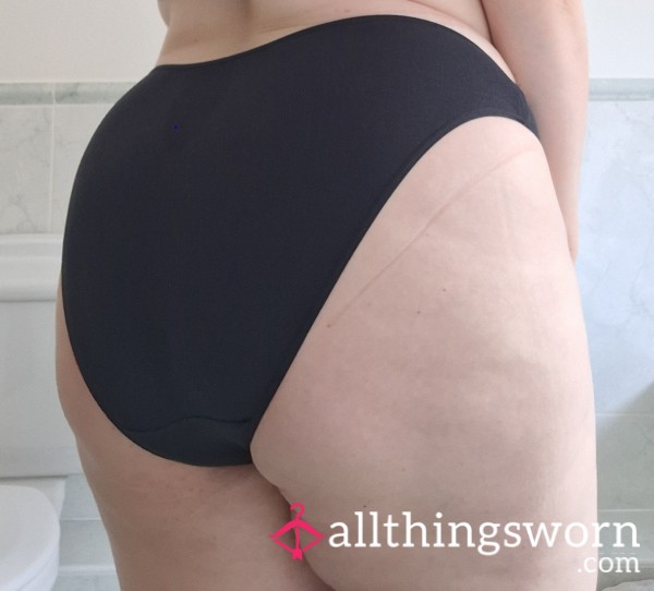 Sweaty Cleaner's Black Cotton Full Panties