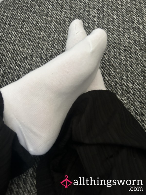 Sweaty And Scented Ankle Socks - Worn For A Full Long Day At Work 🦶