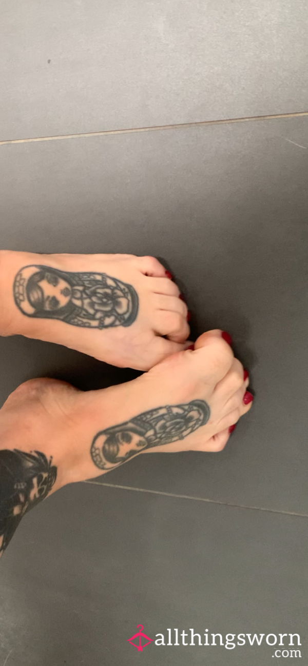 Sweaty Bare Feet Before Shower