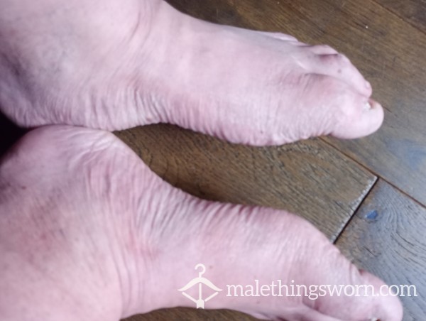 Sweaty Big Feet On A Cold Tiled Floor